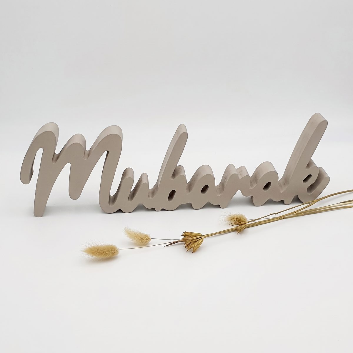 Mot décoratif Mubarak, couleur grège